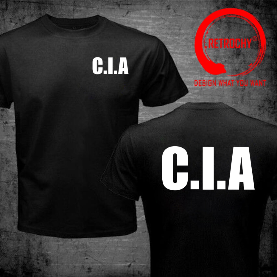 Street Fashion Usa - 面白いデザイン USA CIA US C.I.A シャツ男性ファッショントレンディカジュアル服スタイリッシュなトップス