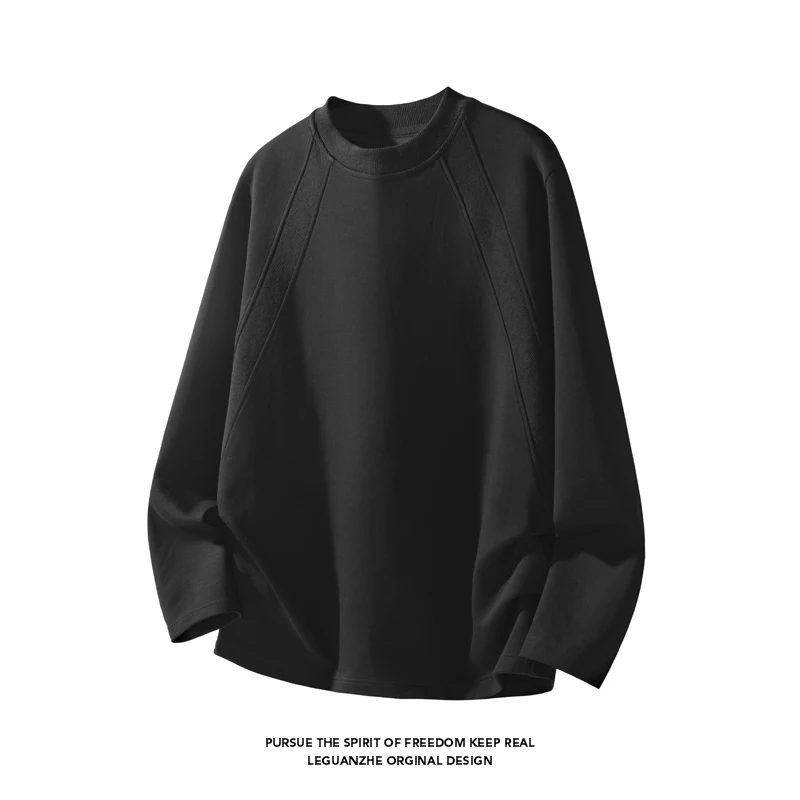 Street Fashion For Man - メンズファッション ラグランスリーブ クルーネック 長袖Tシャツ オーバーサイズスタイル 軽量生地