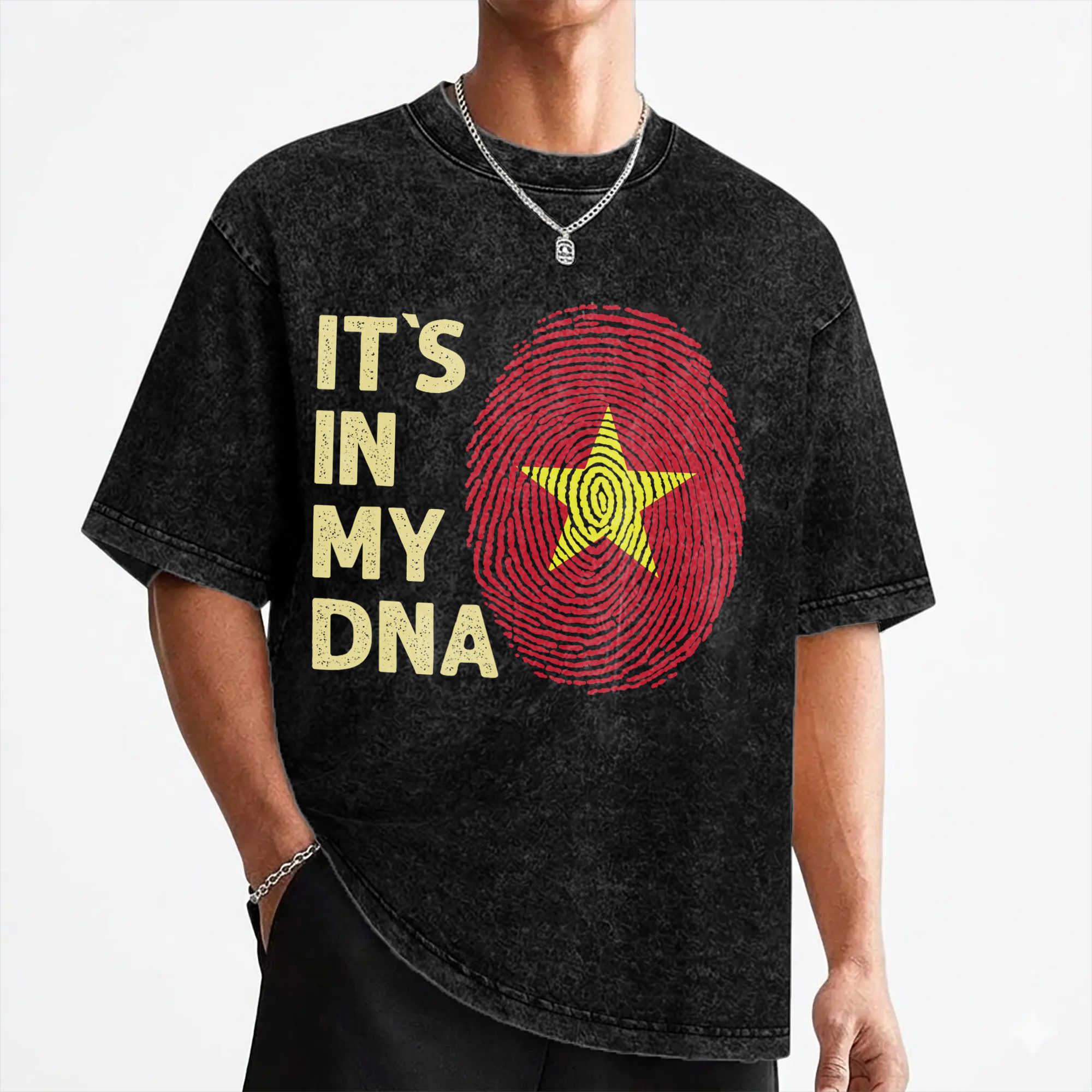 ベトナムが私の DNA に込められたベトナム国旗 T シャツ - Street Fashion In Vietnam のレビューと価格