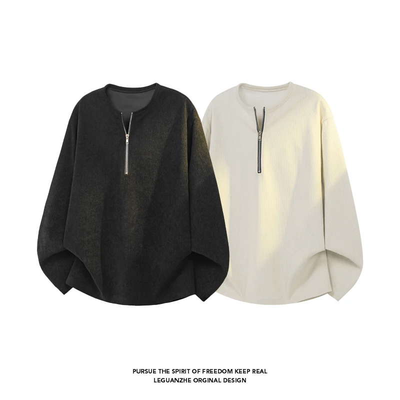 メンズユースストリートファッション 長袖トップス クルーネッ - Street Fashion For Man のレビューと価格