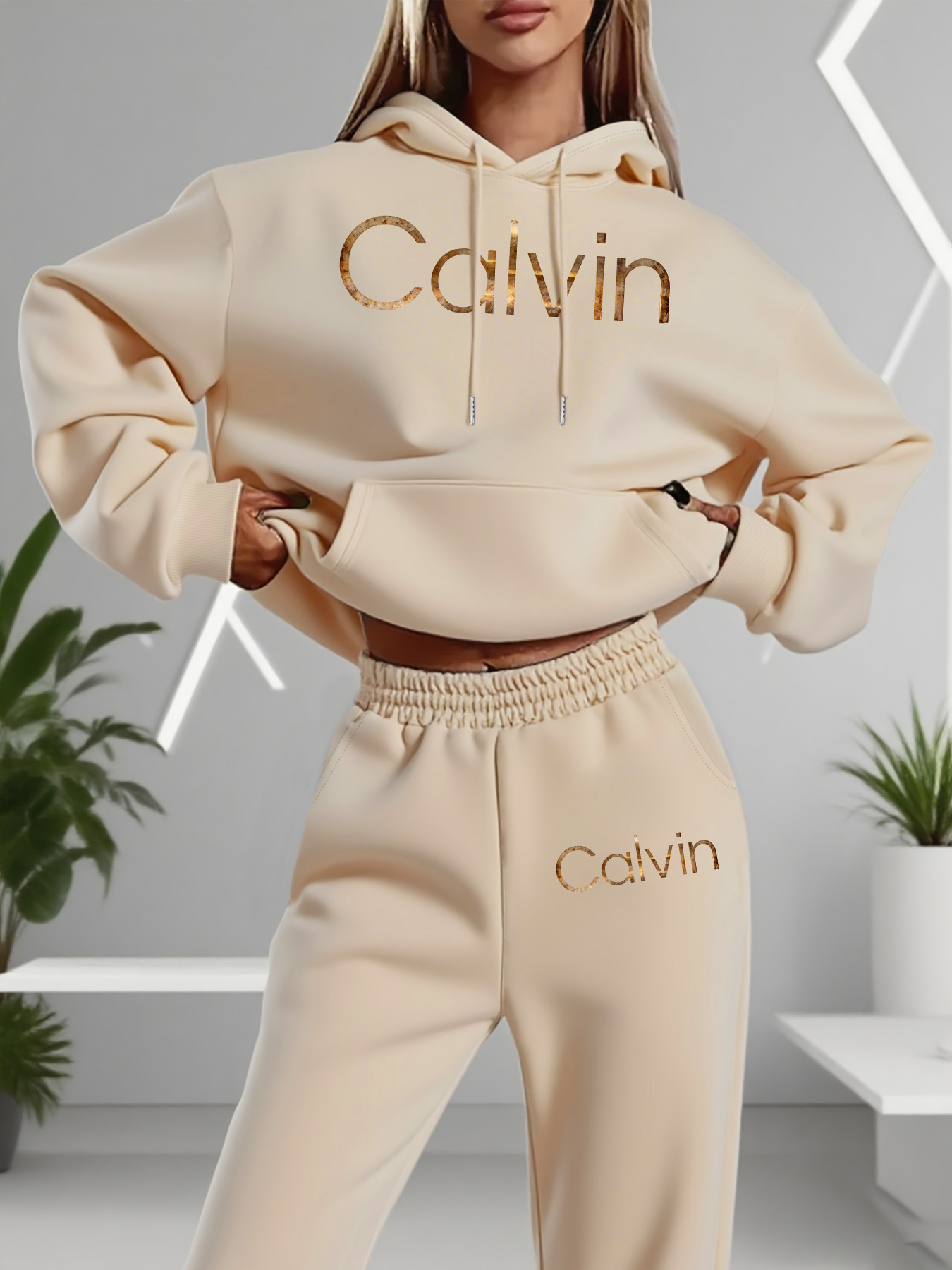 レディースファッションのプルオーバーとパンツのセット、プリン - Street Fashion For Man のレビューと価格