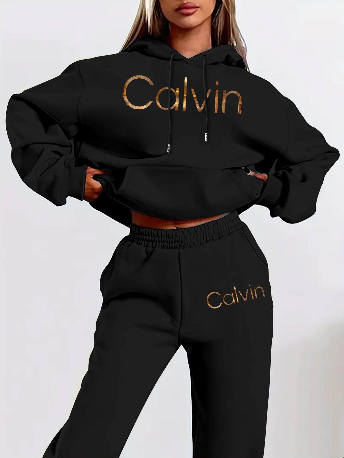 レディースファッションのプルオーバーとパンツのセット、プリン - Street Fashion For Man のレビューと価格