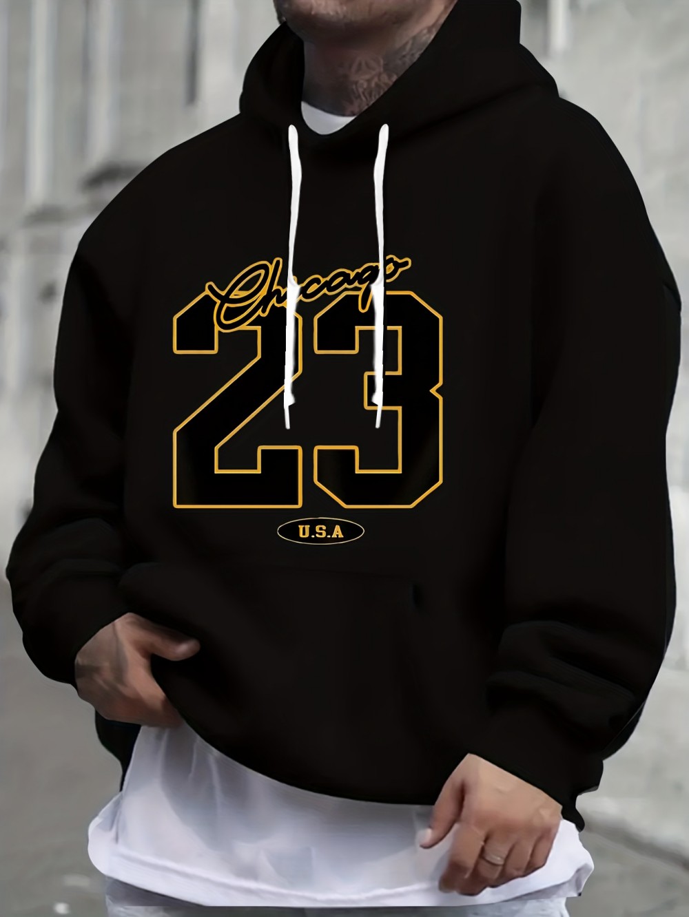 アメリカンメンズの秋のファッション、シカゴ23レタープリント - Street Fashion Chicago のレビューと価格