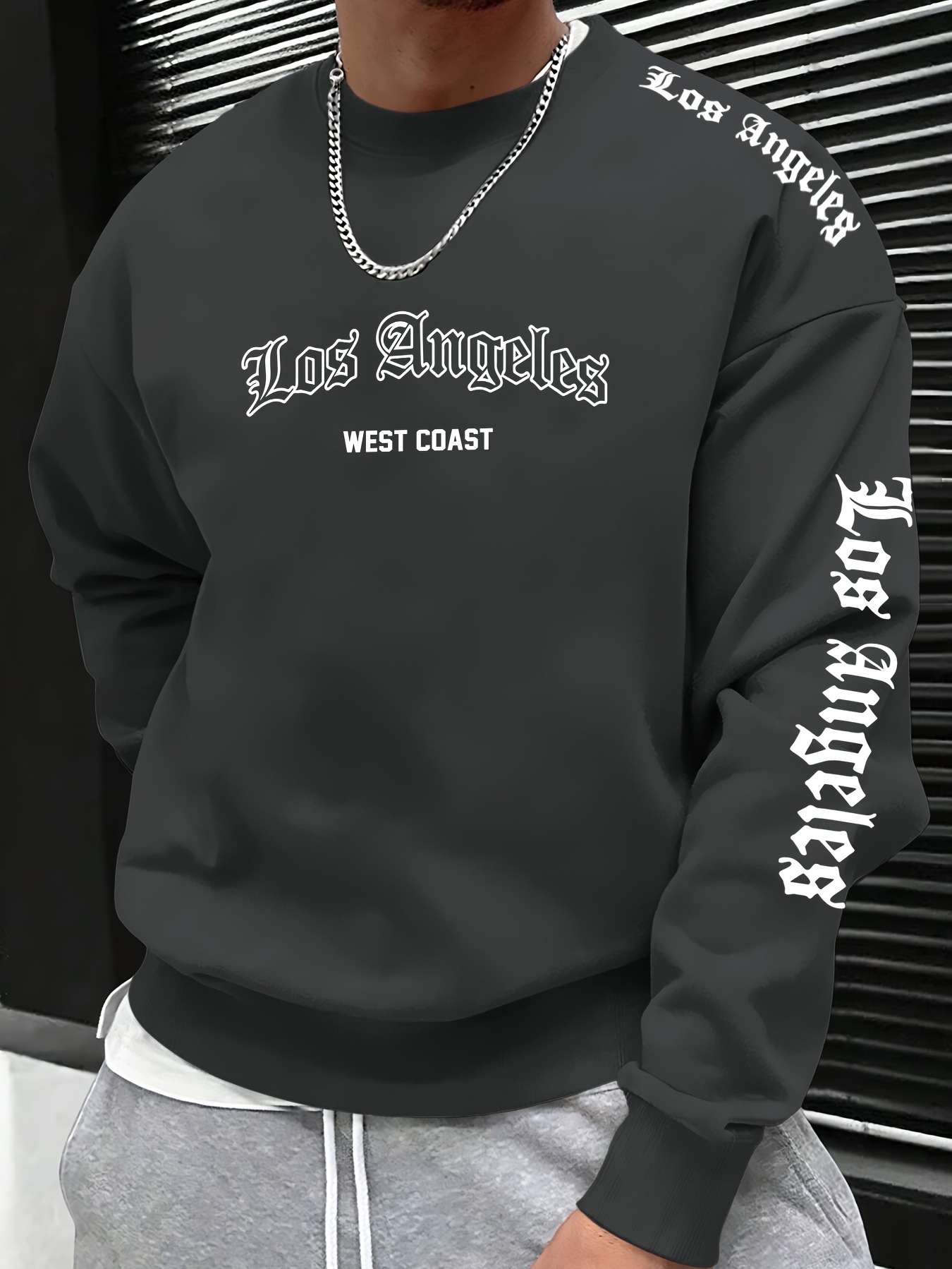 2026秋冬メンズラウンドネックレタープリントスウェットシャ - Street Fashion For Man のレビューと価格