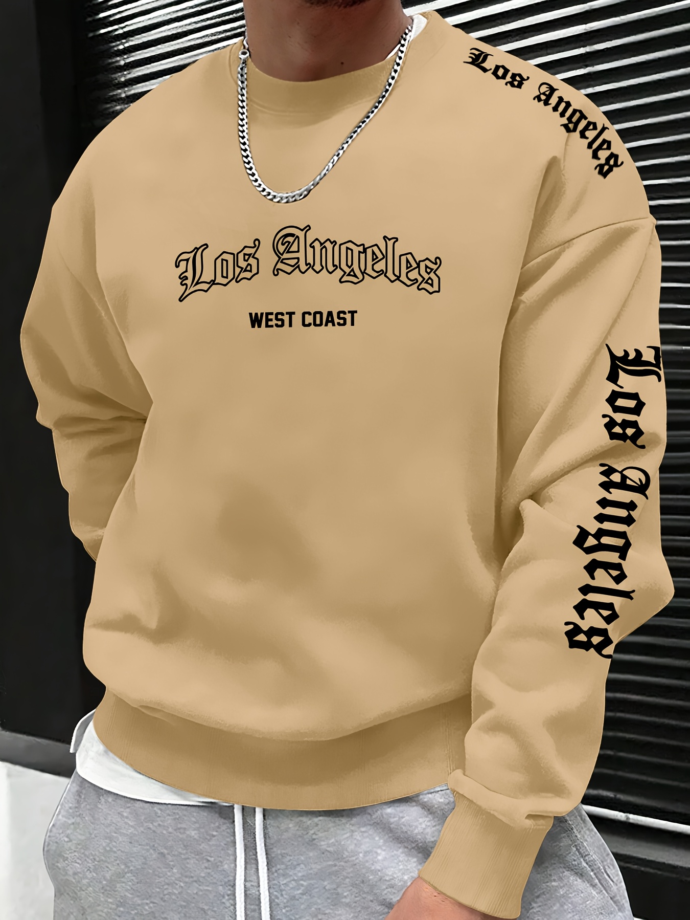 2026秋冬メンズラウンドネックレタープリントスウェットシャ - Street Fashion For Man のレビューと価格