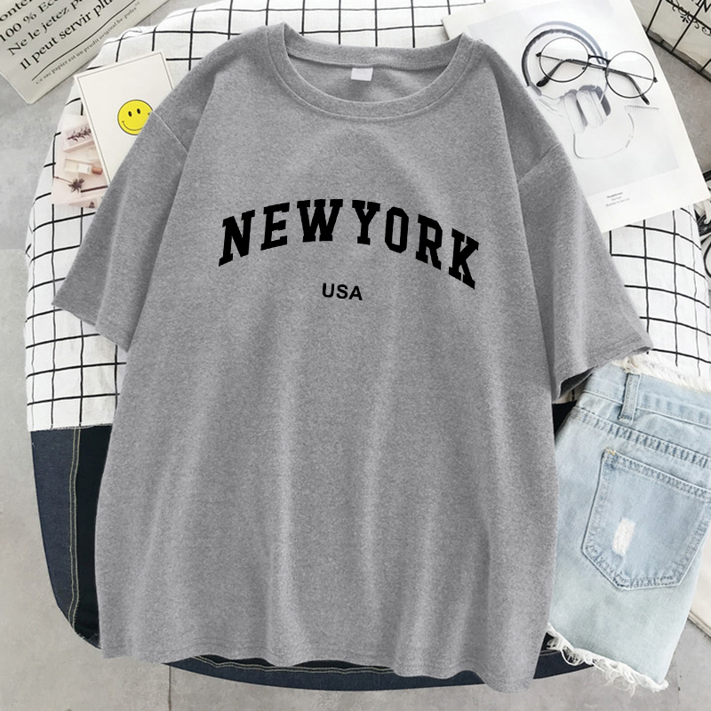 女性のレタリングTシャツ,新しいyork,usa,都市,スポ - Street Fashion Usa のレビューと価格