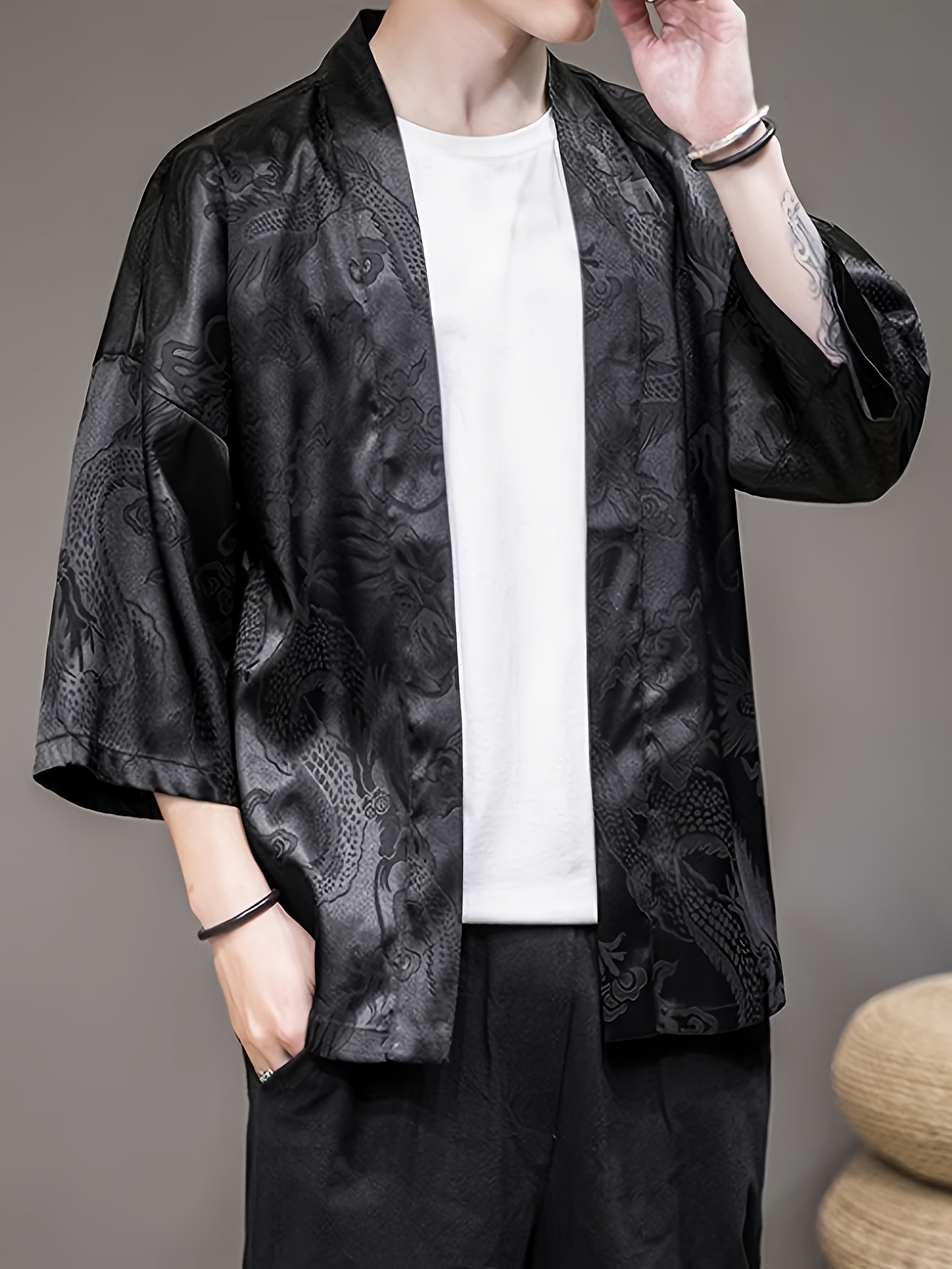 2026年夏メンズ着物3Dプリントデザイン通気性軽量カジュア - Street Fashion Designers のレビューと価格