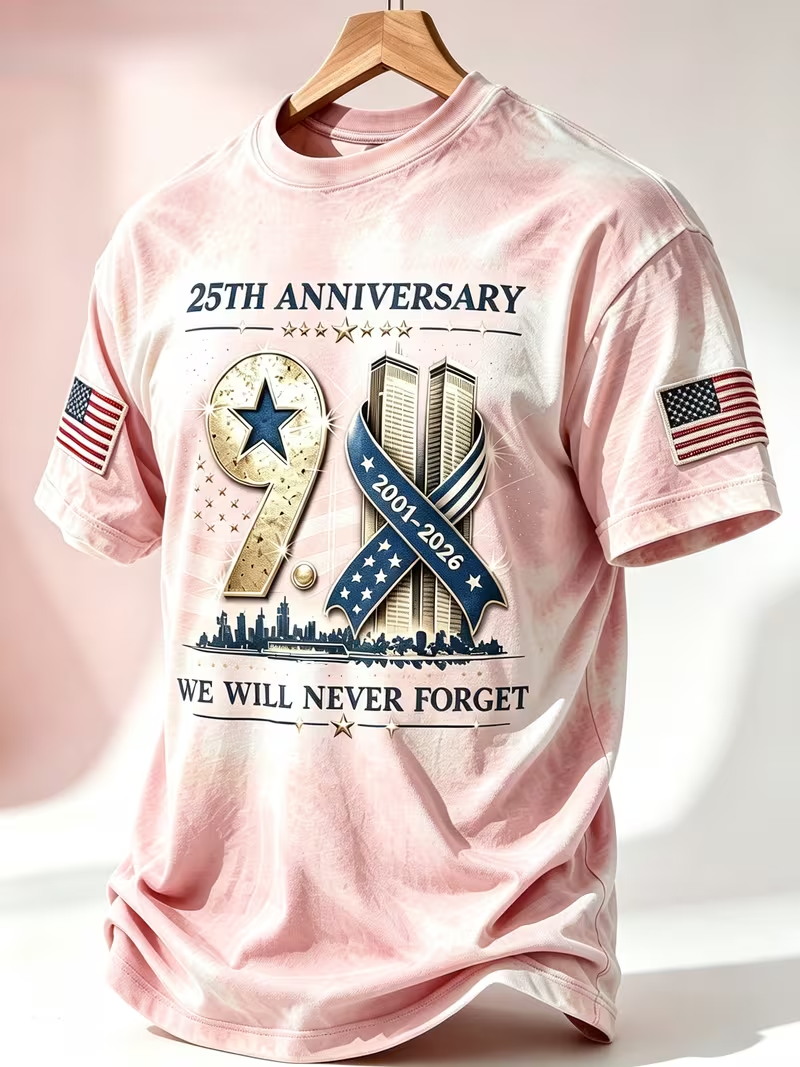 911 25周年記念メンズTシャツ「2001年から2026年 - Street Fashion Usa のレビューと価格