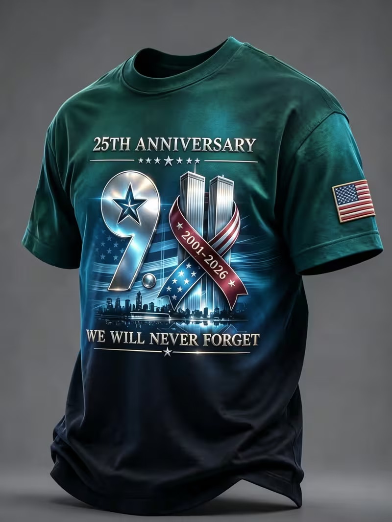911 25周年記念メンズTシャツ「2001年から2026年 - Street Fashion Usa のレビューと価格