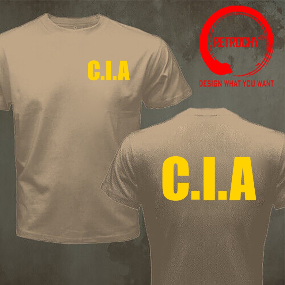 面白いデザイン USA CIA US C.I.A シャツ男性 - Street Fashion Usa のレビューと価格
