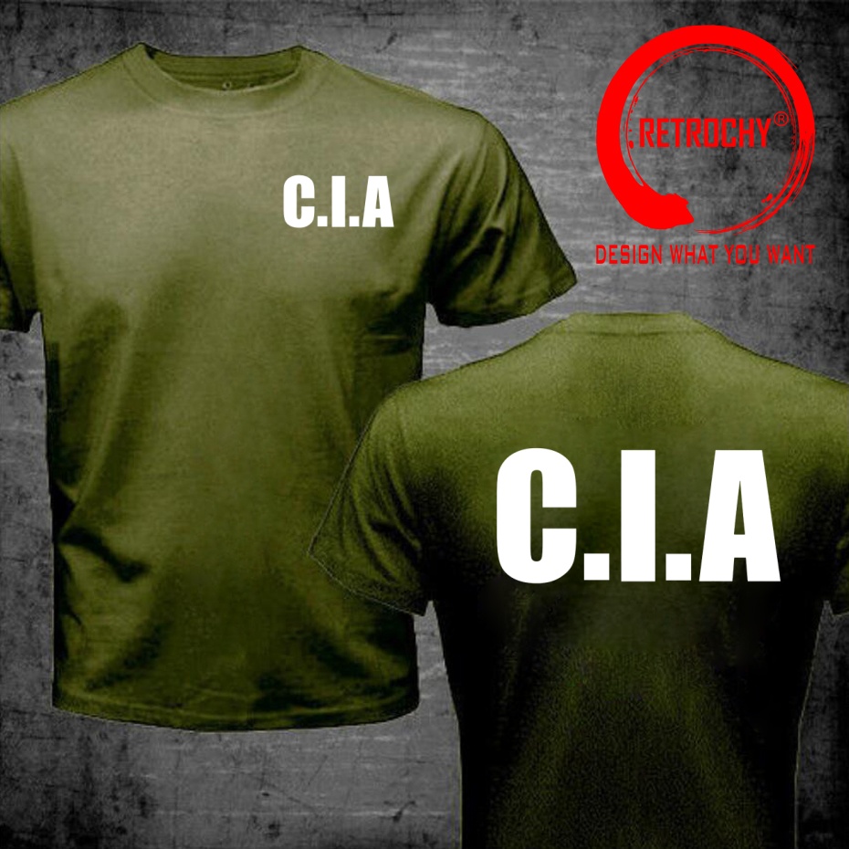 面白いデザイン USA CIA US C.I.A シャツ男性 - Street Fashion Usa のレビューと価格
