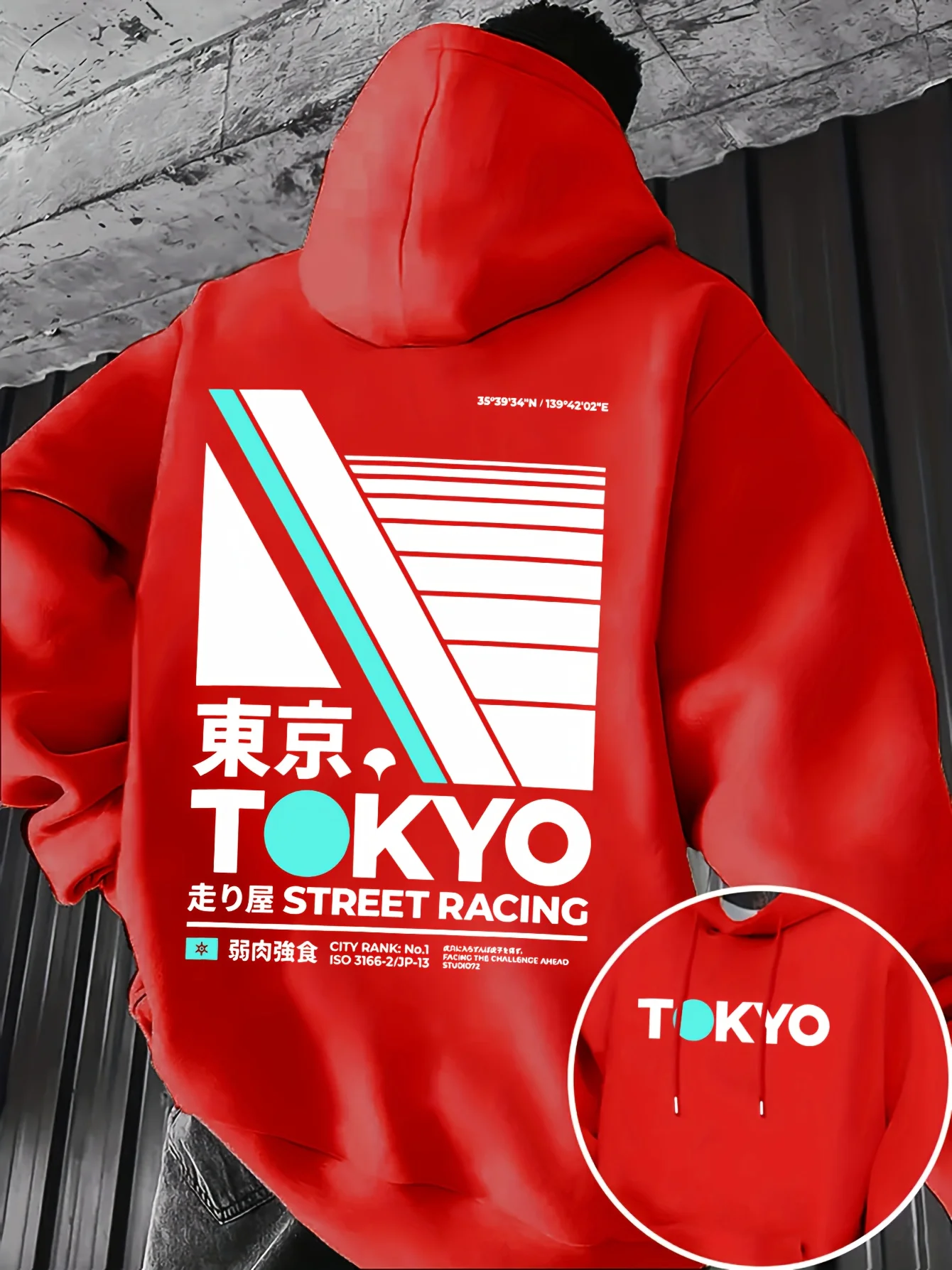 レトロなJDMトーキョーレーシングの両面プリントメンズフーデ - Street Fashion Tokyo のレビューと価格