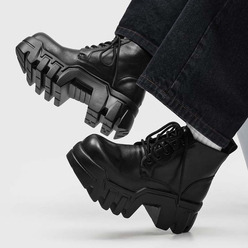メンズファッション パンク ゴシック プラットフォームブーツ - Street Fashion Designers のレビューと価格