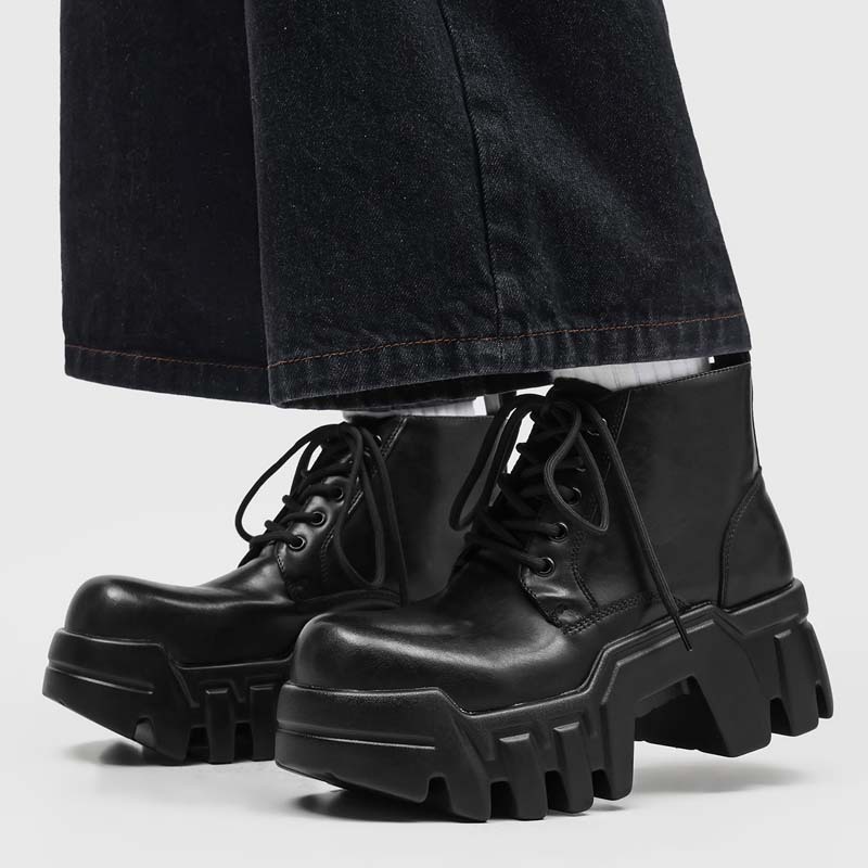 メンズファッション パンク ゴシック プラットフォームブーツ - Street Fashion Designers のレビューと価格