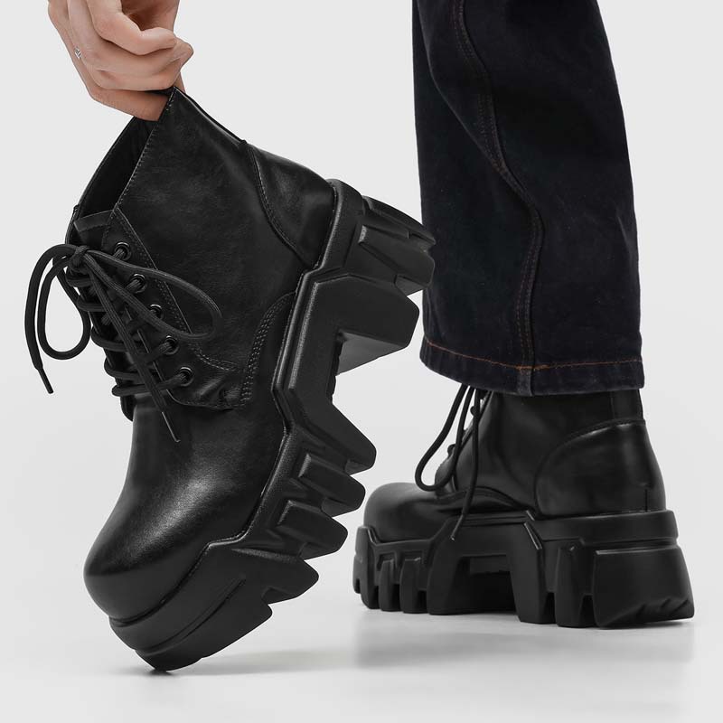 メンズファッション パンク ゴシック プラットフォームブーツ - Street Fashion Designers のレビューと価格