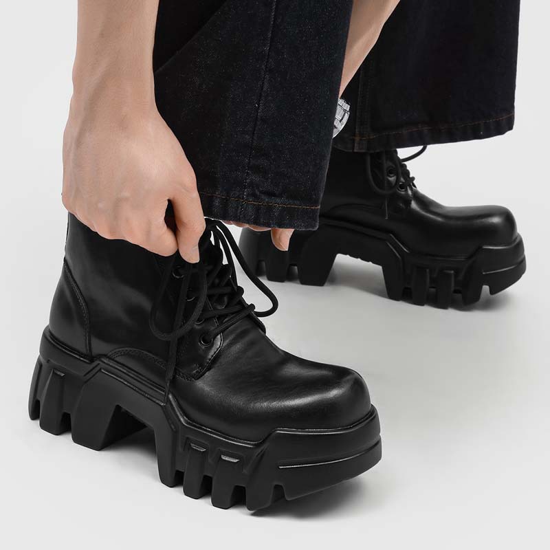 メンズファッション パンク ゴシック プラットフォームブーツ - Street Fashion Designers のレビューと価格