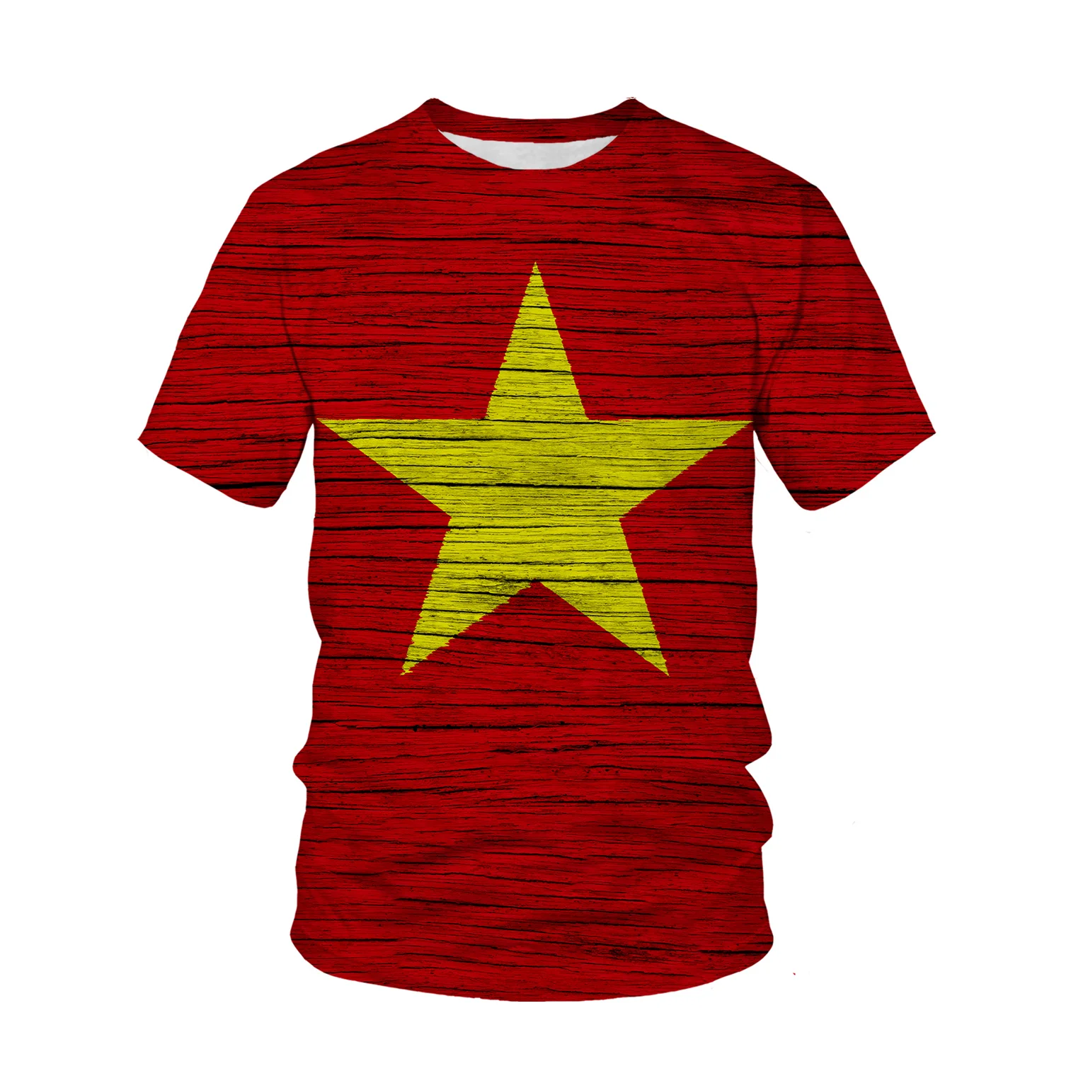 ベトナム国旗パターン 3d プリント Tシャツメンズファッシ - Street Fashion In Vietnam のレビューと価格